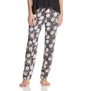 Josie Natori floral pajama pants size small loungewear cozy spring